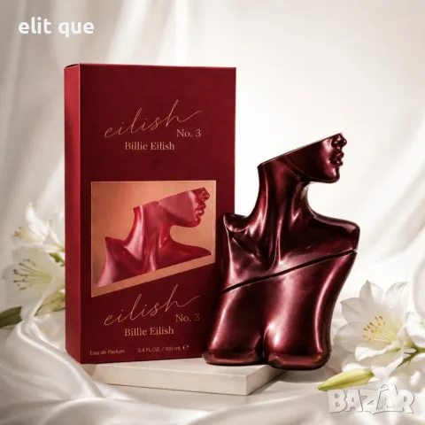 Billie Eilish No. 3 Eau de Parfum 100 мл – Луксозен дамски парфюм с червена касис, роза, ванилия и с, снимка 4 - Дамски парфюми - 55338597
