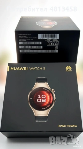 Чисто нов смарт часовник Huawei Watch 5 42mm (Sand Gold Titanium)