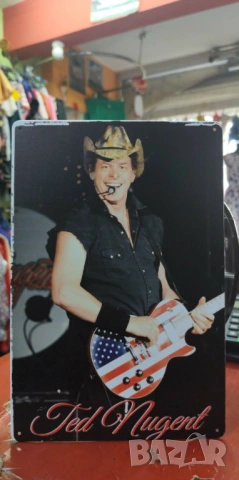 Ted Nugent-метална табела(плакет), снимка 2 - Китари - 54488174