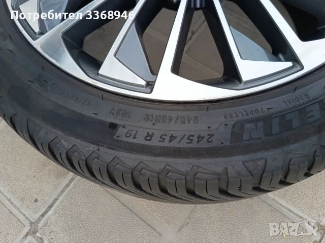 Оригинални джанти Ауди 19" 5х112 с гуми Michelin 245/45/19 Audi A6 Competition 5x112 , снимка 6 - Гуми и джанти - 55077248