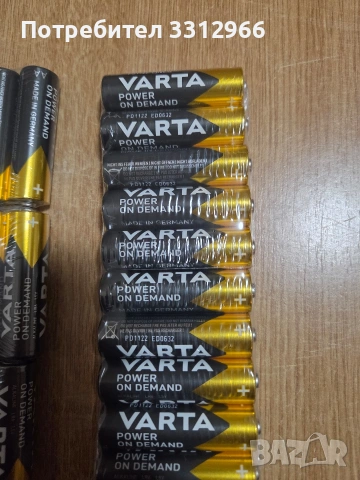 40 броя алкални батерии Varta Power on Demand тип AA (LR6)., снимка 2 - Друга електроника - 54961464