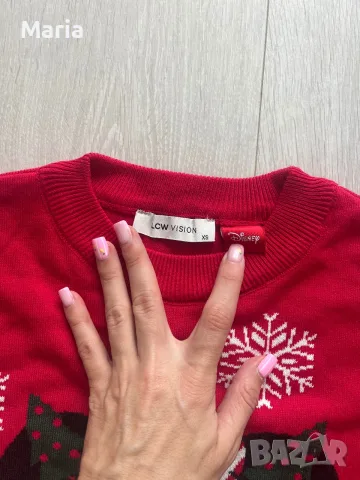 LC Waikiki Disney дамски коледен пуловер Minnie Mouse XS, снимка 3 - Блузи с дълъг ръкав и пуловери - 55529233