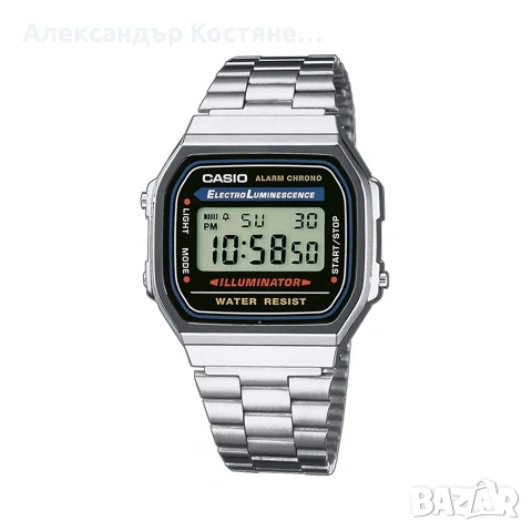 Нов часовник Casio Vintage A168WA-1YES - гаранция