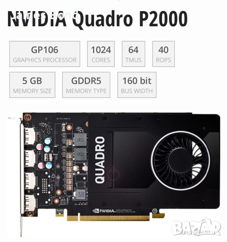 Видео карта Nvidia Quadro P2000 5GB GDDR5 