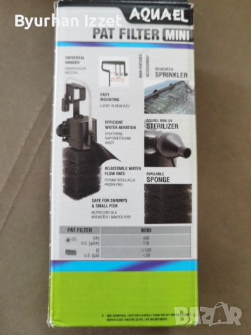 Вътрешен филтър за Нано аквариуми pay filter mini aqua el , снимка 2 - Аквариуми - 54041332