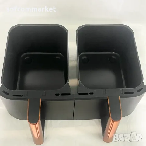 Фритюрник с горещ въздух Ninja Foodi MAX Dual Zone AF400EUCP (9.5L), снимка 4 - Фритюрници - 55448327