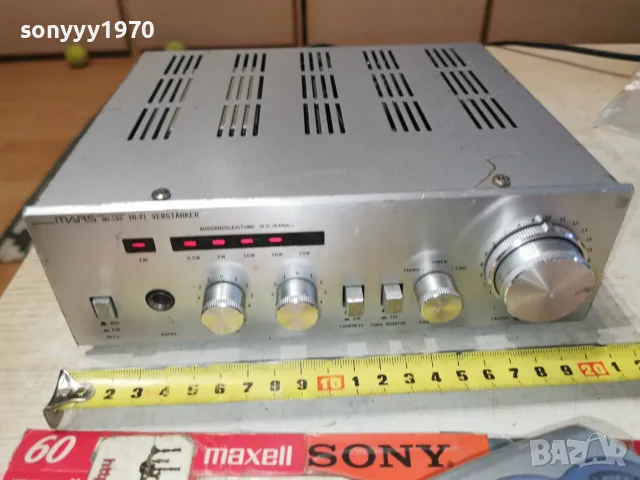 MARS MV-100 HI-FI AMPLIFIER ВНОС GERMANY 1008261012L4, снимка 2 - Ресийвъри, усилватели, смесителни пултове - 55610516