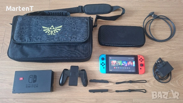 Nintendo Switch Neon Red/Blue (V1 unpatched) с екстри и хак