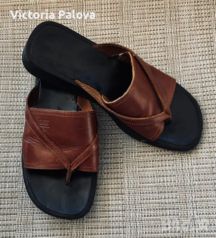 Оригинални кожени чехли Vagabond Shoemakers - естествена кожа, стелка 25.5 см, снимка 5 - Чехли - 55523128