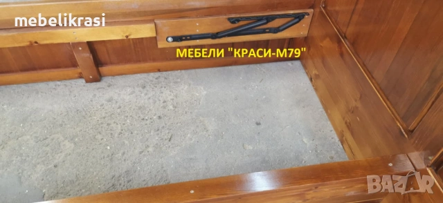 Спалня с амортисьорен механизъм за повдигане, за матрак 160/200см. -МАСИВ в цвят.Налична!, снимка 3 - Спални и легла - 46399260