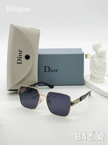 слънчеви очила Christian Dior с ув защита,кутия , калъф и кърпичка на марката 