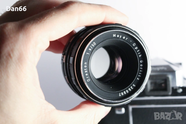 Exakta Varex IIb 2 броя фотоапарати обективи - Zeiss Tessar, Meyer Oreston 50mm, снимка 5 - Фотоапарати - 54441718