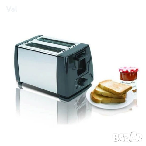 Тостер за хляб, 750W, 2 филийки, 6 степени, Инокс