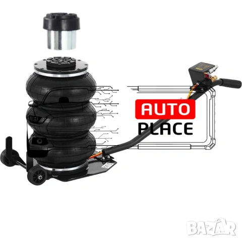 Пневматичен крик балон 3,5 тона с 3 въздушни възглавници ( 135 – 500 мм ) HAWEK, снимка 3 - Други инструменти - 54035704