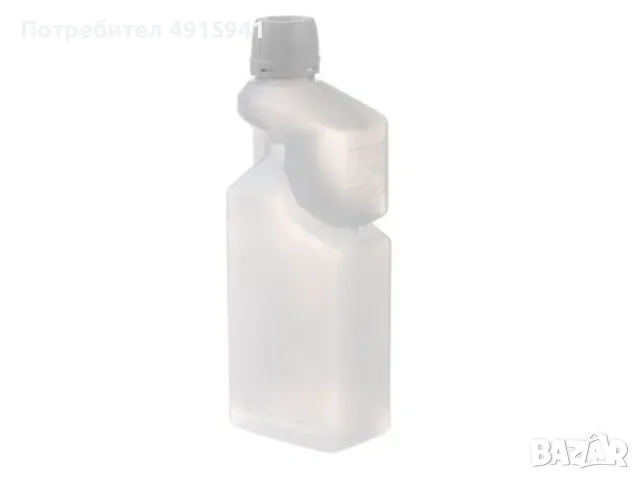HDPE дозираща бутилка 500 мл с мерителна камера до 60 мл