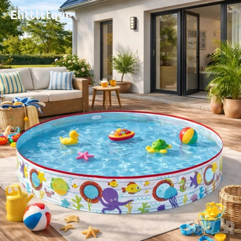 Детски басейн с твърди стени Ocean Fun 152 x 25 см, 435 л – Морски дизайн, без надуване, снимка 2 - Други стоки за дома - 54937460
