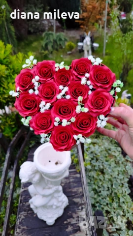 Кутия сърце с рози от пластичен сапун!!, снимка 8 - Декорация за дома - 54242547