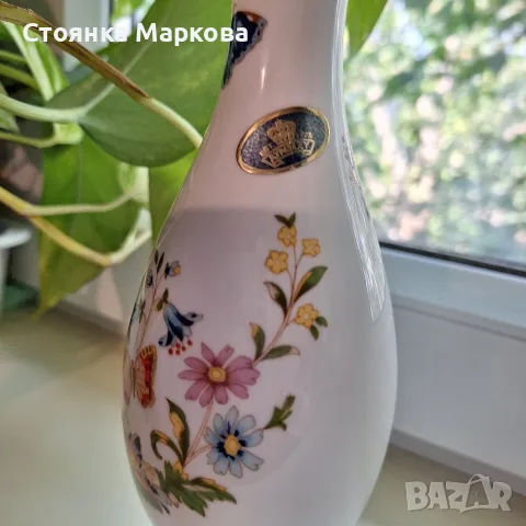 Ваза от Англия-AYNSLEY, снимка 3 - Вази - 55583704