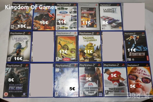 Игри за PS2 ATV Offroad Fury 3/Ford Racing 3/WRC 2/Shrek 2 3/Stuntman/Lemony Snicket's/King Kong
