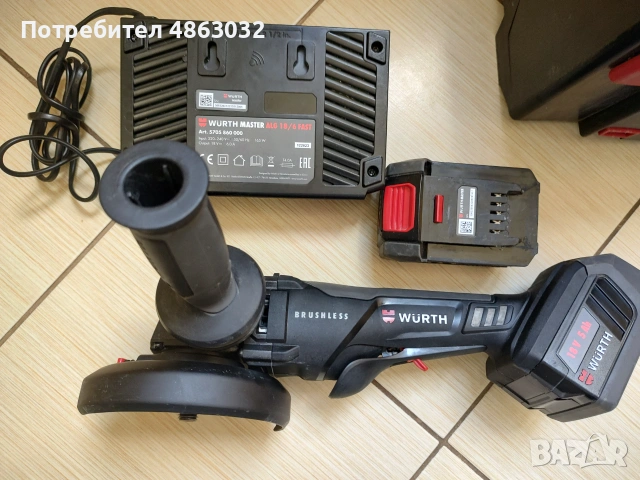 Акомулаторен Ъглошлайф WURTH AWS18-125P M-CUBE , снимка 4 - Ъглошлайфи - 55013680