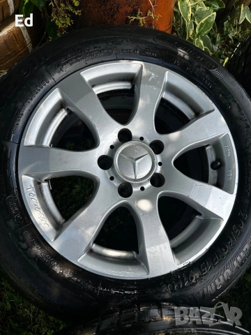 Оригинални джанти Mercedes 15” 5x112 ET37 с гуми 205/60 R15 – 150€, снимка 4 - Автомобили и джипове - 54892570