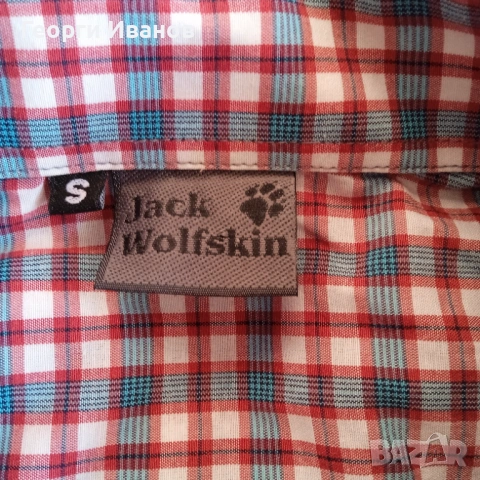 %SALE! КАТО НОВА JACK WOLFSKIN Size M оригинална карирана риза с къс ръкав Джак Улфскин Plaid Shirt, снимка 7 - Ризи - 54350899