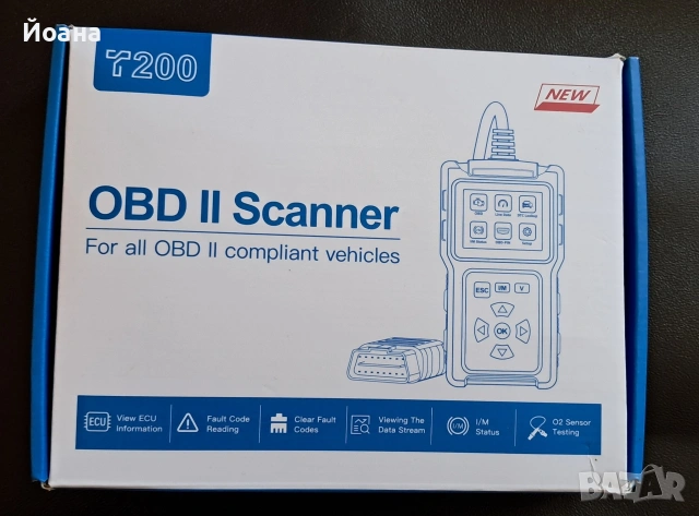 OBD2 Диагностичен Скенер T200, снимка 3 - Друга електроника - 54737270