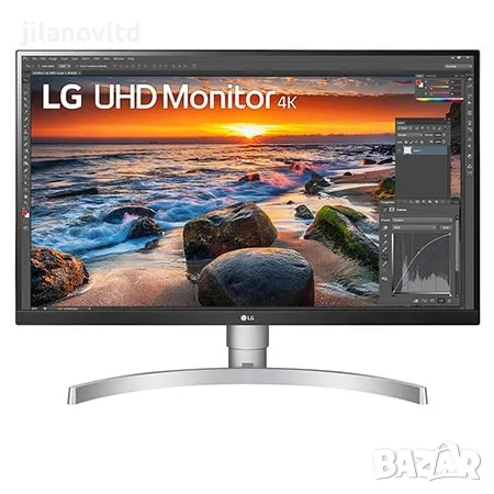 Монитор LG 27UN83A 27" 4K 3840x2160 IPS USB-C с 6 месеца гаранция, снимка 2 - Монитори - 55330490