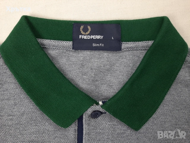 Fred Perry Color Block - Оригинална мъжка тениска с яка размер L, снимка 8 - Тениски - 54066275
