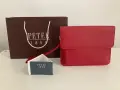 Червен клъч, чанта от естествена кожа на PETEK, нова, снимка 8