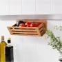 Органайзер за кухня и шкафове IKEA Rimforsa релса от неръждаема стомана и кошница от бамбук, снимка 1