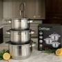Cheffinger - комплект тенджери от неръждаема стомана – здравина, стил и готвене без компромис, снимка 3