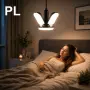 Мощна LED сгъваема лампа 60W – Регулируемо осветление с 4 сгъваеми панела, снимка 1