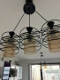 Fibela or Blandari spiral 3-light chandelier lamp, снимка 2
