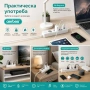 Разклонител Aerbes с 3 контакта 2 USB-A 2 USB-C порта ключ и 2 м кабел PD 12W, снимка 3