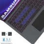 Клавиатурен калъф за Samsung Galaxy Tab 14.6" 7-цветно подсветка безжичен тъчпад AZERTY, снимка 6