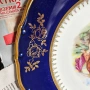 Оригинални кобалтови чинии с трите грации Чешки бохемски порцелан Карлсбад, Карлови Вари, снимка 6