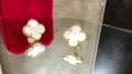 Van Cleef & Arpels VCA Gold Mother of Pearl Vintage Alhambra Stud Дамски Обеци с Винт, снимка 3