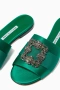  Обувки чехли Manоlo Blahnik (оригинал, нисък ток), номер 38.5-39, снимка 2