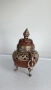 Тибетска , антична кадилница (съд за тамян), изработена от мед и месинг. , снимка 6