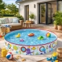 Детски басейн с твърди стени Ocean Fun 152 x 25 см, 435 л – Морски дизайн, без надуване, снимка 2