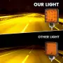 4 броя LED прожектори 4x4, Ултра ярки квадратни фарове 8,5 см, 12V, снимка 5