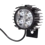 LED фар 12W с вграден клаксон 100dB, 12V-72V – за електрическа тротинетка и велосипед, IPX5 10377, снимка 1