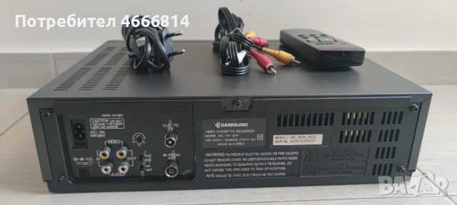 Видео Samsung VHS , снимка 3 - Плейъри, домашно кино, прожектори - 54730384