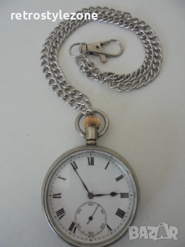 № 8562 Стар джобен часовник   , снимка 2 - Антикварни и старинни предмети - 54101594