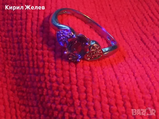 Елегантен сребърен пръстен с АМЕТИСТ подходящ аксесоар за ежедневието 25905, снимка 9 - Пръстени - 54965374