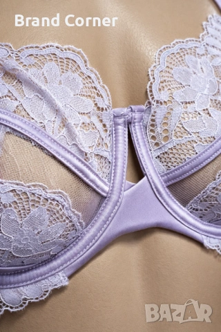 Комплект дамско бельо Hunkemöller Noir – сутиен 80C и бикини L, светлолилава дантела, снимка 4 - Бельо - 54518792