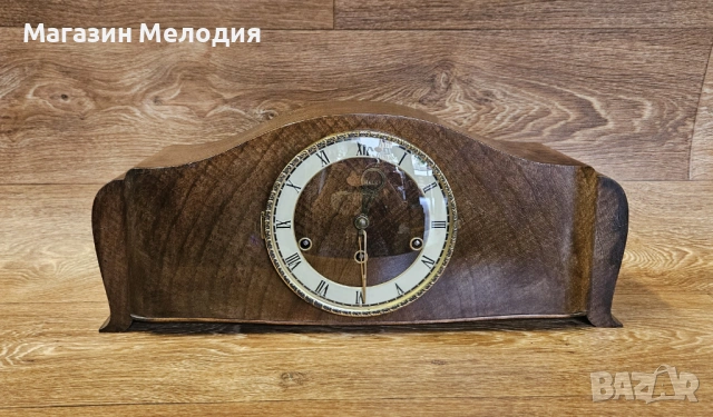 Немски механичен каминен часовник Anker (След Пълна Профилактика) + Ключ, снимка 2 - Други - 54759351