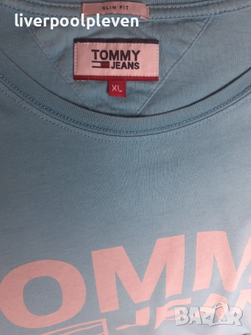 👉Tommy Hilfiger Original XL ефектна, снимка 4 - Тениски - 54648156