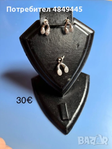 Сребърни обеци , снимка 4 - Обеци - 54806390